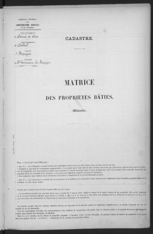 SAINT-GERMAIN-LES-ARPAJON. - Matrice des propriétés bâties [cadastre rénové en 1942]. 