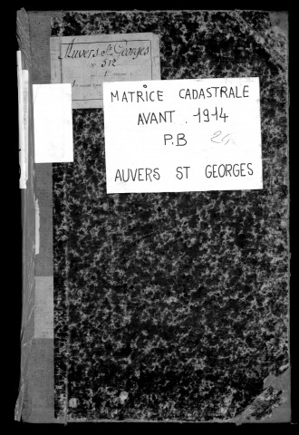AUVERS-SAINT-GEORGES. - Matrice des propriétés bâties [cadastre rénové en 1963]. 