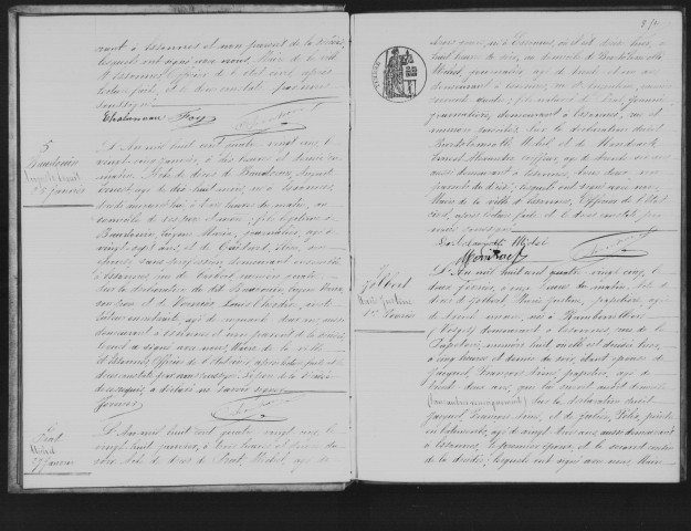 ESSONNES. Décès : registre d'état civil (1885). 