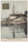 MILLY-LA-FORET. - L'église et la rivière d'Ecole [Editeur Félix, 1917, timbre 15 centimes]. 