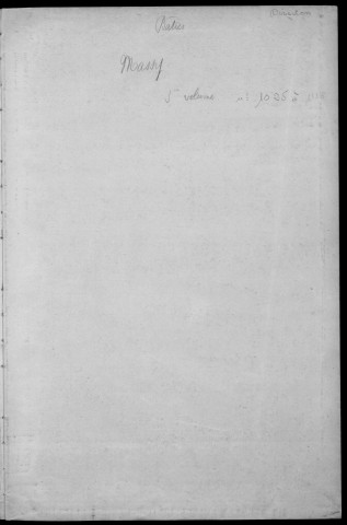 MASSY. - Matrice des propriétés bâties : cases 1025 à 1427 [cadastre rénové en 1955]. 