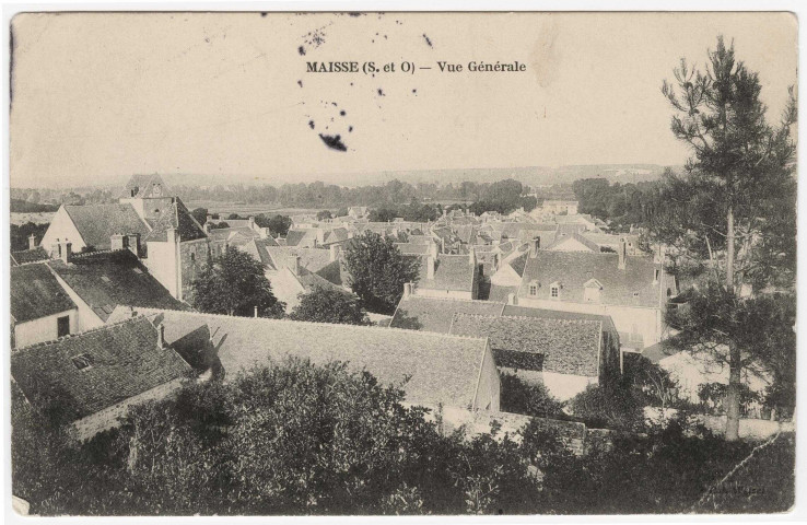 MAISSE. - Vue générale. (1906), 9 lignes, 10 c, ad. 3B156/3. 