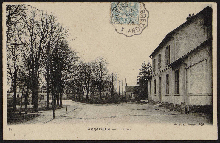 Angerville.- La gare (7 novembre 1904). 