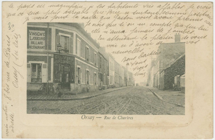 ORSAY. - Rue de Chartres. Edition Chappuis, 1911. 