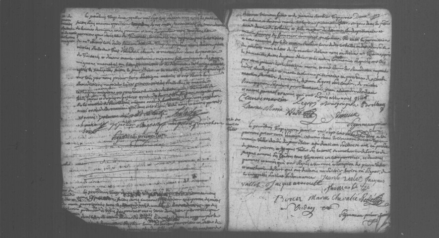 SAINT-VRAIN. Paroisse Saint-Caprais : Baptêmes, mariages, sépultures : registre paroissial (1737-1755). 