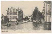 CORBEIL-ESSONNES. - Corbeil inondé, janvier 1910. Rue Saint-Spire, vers le champ de foire, Xémard. 