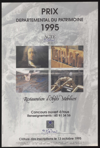 Essonne [Département]. - Prix départemental du patrimoine 1995. Restauration d'objets mobiliers, 1995. 