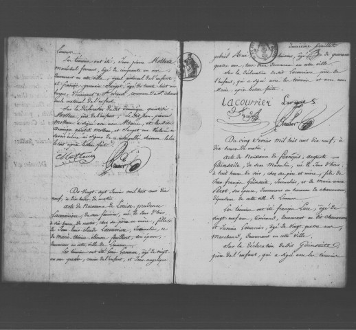 LIMOURS-EN-HUREPOIX. Naissances, mariages, décès : registre d'état civil (1819-1823). 