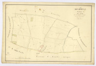 BONDOUFLE. - Section A - Nord (le), 2, ech. 1/2500, coul., aquarelle, papier, 68x98 (1810). 