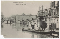 CORBEIL-ESSONNES. - Inondations de 1910. Rue Vigier, Mardelet. 