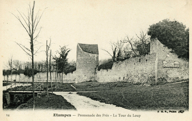 ETAMPES. - Promenade des Prés, la tour du Loup [Editeur BF]. 