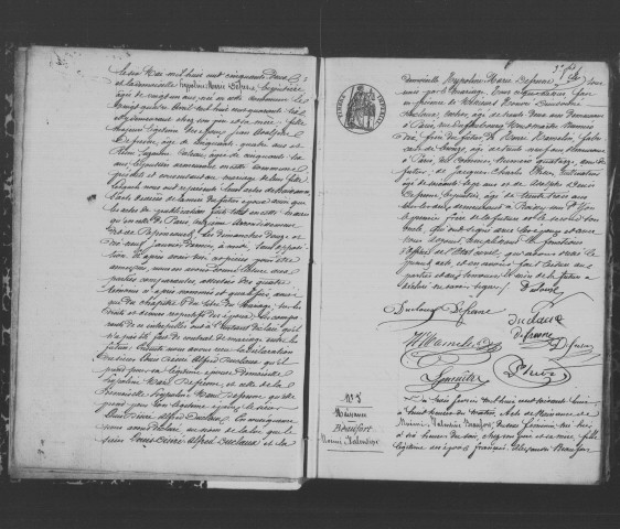 BOISSY-SOUS-SAINT-YON. Naissances, mariages, décès : registre d'état civil (1868-1874). 