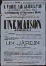 OYSONVILLE [Eure-et-Loir]. - Vente par adjudication d'une maison d'habitation et d'un jardin dépendant de la succession de M. Jules DRAMARD, 17 novembre 1901. 