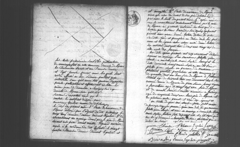 JUVISY-SUR-ORGE. Naissances, mariages, décès : registre d'état civil (1816-1826). 