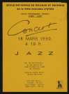 EVRY. - Concert de jazz, Ecole nationale de musique et de danse, 18 mars 1990. 