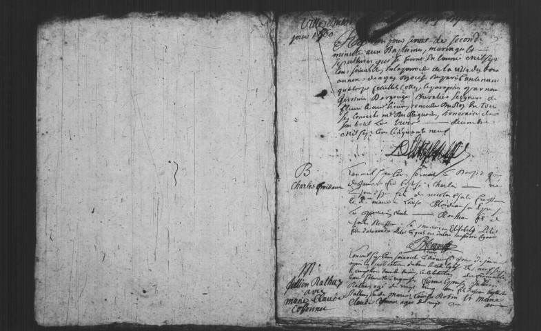 VILLE-DU-BOIS (LA). Paroisse Saint-Fiacre : Baptêmes, mariages, sépultures : registre paroissial (1755-1765). 