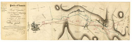 MILLY, DANNEMOIS, RIS, COURANCES, MENNECY, LISSES : cessions de terrains (1846-1861) ; rectification de la route départementale n° 30 entre MILLY et CHEVANNES avec 4 plans (1854-1857) ; élargissement et rectification de la chaussée pavée dans la traverse de COURANCES avec plans (1861-1863) ; MILLY, ONCY, DANNEMOIS, LISSES, MENNECY, COURANCES : cessions de terrains, alignements, constructions (1862-1887) ; MENNECY, RIS : écoulements des eaux de la route départementale n° 30, plaintes (1878-1879) ; COURANCES, MILLY : établissement d'une ligne télégraphique aérienne (1875) ; MENNECY : entretien de la chaussée du passage à niveau (1874). 