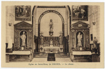 DRAVEIL. - Eglise Saint-Rémy de Draveil. le choeur. Ch. W., sépia. 