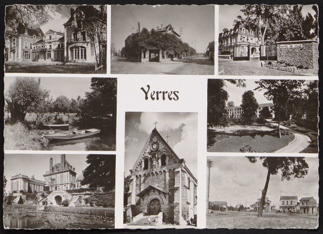 YERRES.- Divers aspects de la localité (1963).