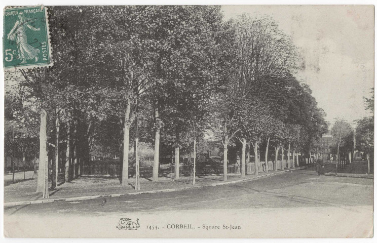 CORBEIL-ESSONNES. - Le square Saint-Jean, 1 mot, 5 c, ad. 