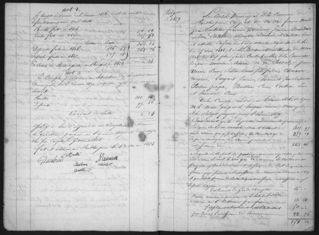 BOIS-HERPIN. - Administration générale de la commune : registre de délibérations du conseil municipal (1828-1859). 