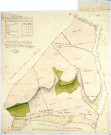 CHAMPIGNY, VILLE-MARTIN. - Plans d'intendance. Plan dressé par COTHERET, 1/260 perches, 60 x 75 cm. 