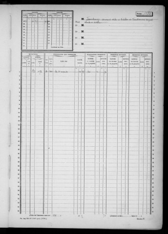DANNEMOIS. - Matrice des propriétés non bâties : folios 1089 à la fin [cadastre rénové en 1935]. 
