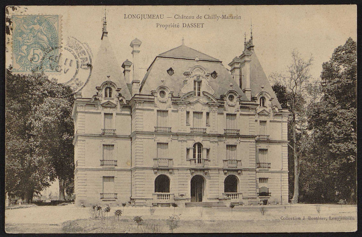 Chilly-Mazarin.- Château de Chilly-Mazarin, propriété Dasset (17 novembre 1906). 