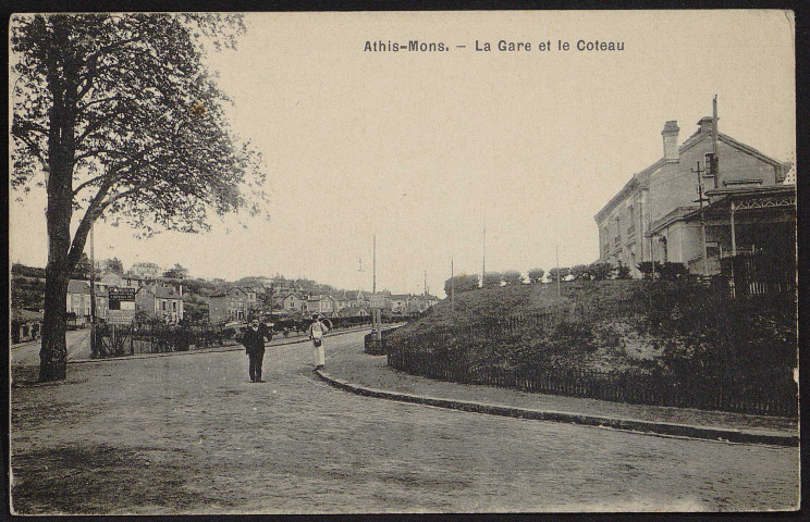 Athis-Mons.- La gare et le coteau. 