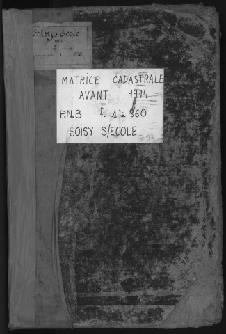 SOISY-SUR-ECOLE. - Matrice des propriétés bâties et non bâties : folios 1 à 860 [cadastre rénové en 1935]. 