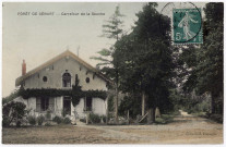 ETIOLLES. - Forêt de Sénart, carrefour de la Souche [Editeur Ponnelle, 1911, timbre à 5 centimes, coloriée]. 