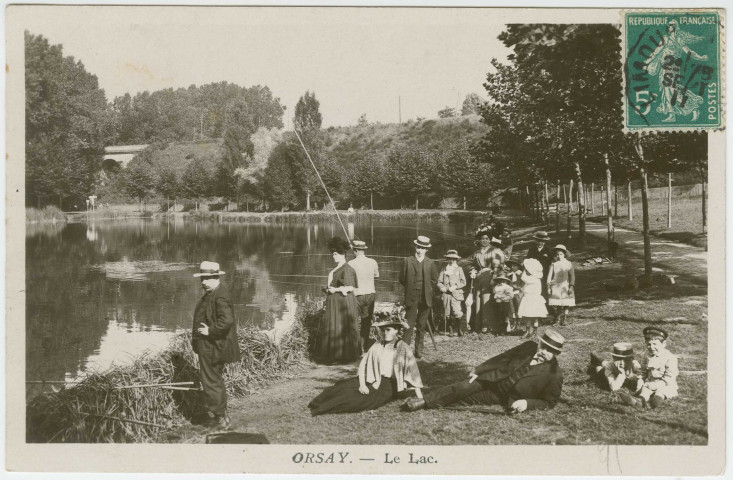 ORSAY. - Le lac. Edition Lefèvre, 1911, 1 timbre à 5 centimes.. 