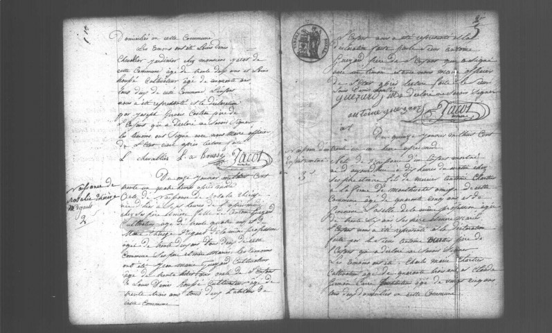 SAULX-LES-CHARTREUX. Naissances, mariages, décès : registre d'état civil (1831-1838). 