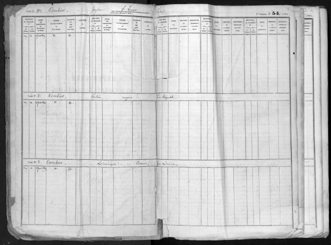 Conservation des hypothèques de CORBEIL. - Répertoire des formalités hypothécaires, volume n° 246 : A-Z (registre ouvert en 1869). 