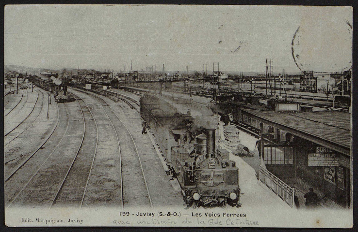 JUVISY-SUR-ORGE.- Les voies ferrées (26 août 1909).