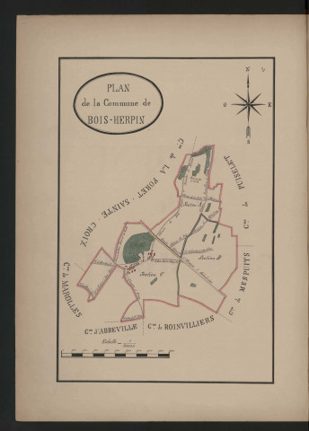 BOIS-HERPIN. - Monographie communale [1899] : 2 bandes, 9 vues. 