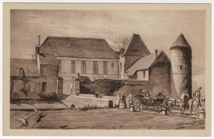 VILLECONIN. - Château de Villeconin par Etréchy (d'après dessin du XVème siècle) [sépia]. 