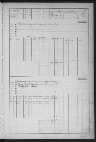 VILLEBON-SUR-YVETTE. - Matrice des propriétés bâties : cases 417 à la fin [cadastre rénové en 1957]. 