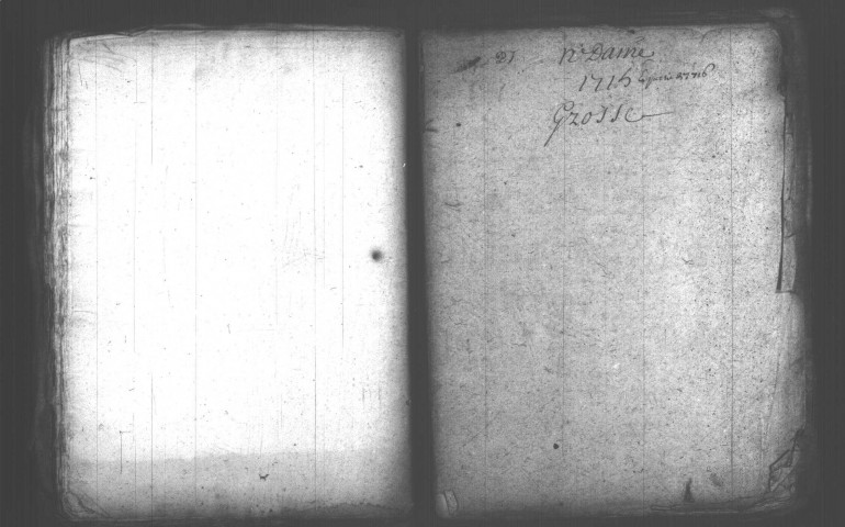 ETAMPES. Paroisse Notre-Dame : Baptêmes, mariages, sépultures : registre paroissial (1674-1714). [Lacunes : B.M.S. (1677-1696, 1699-1701, 1706-1710)]. 