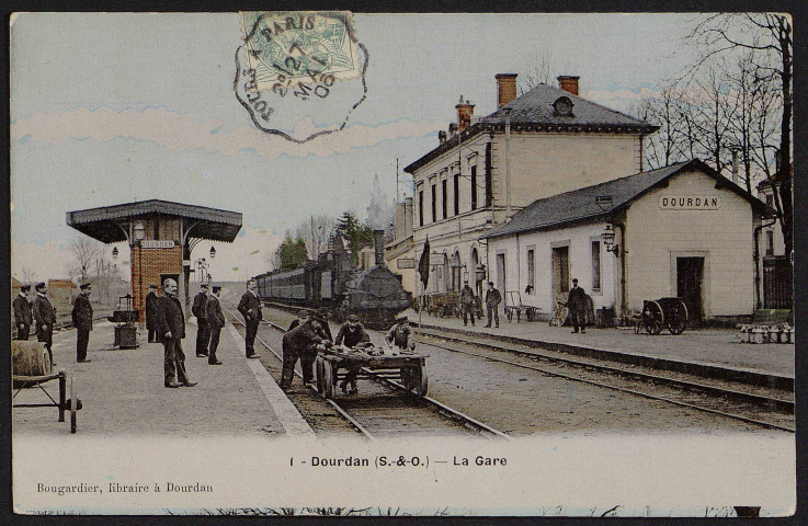 Dourdan .- La gare (27 mai 1906). 