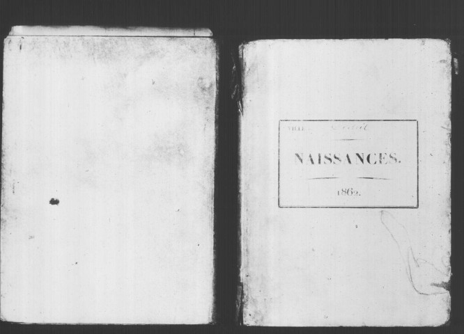 CORBEIL. Naissances : registre d'état civil (1862). 