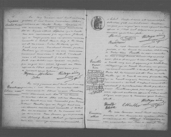 CORBEIL. Naissances : registre d'état civil (1875). 