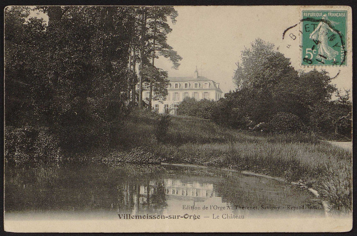 VILLEMOISSON-SUR-ORGE.- Le château (18 avril 1911).