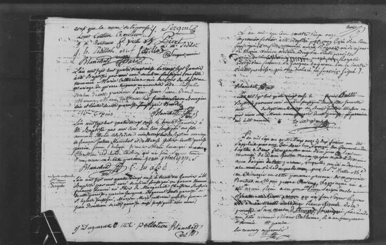 CHALO-SAINT-MARS. Naissances, mariages, décès : registre d'état civil (1791-an V). 