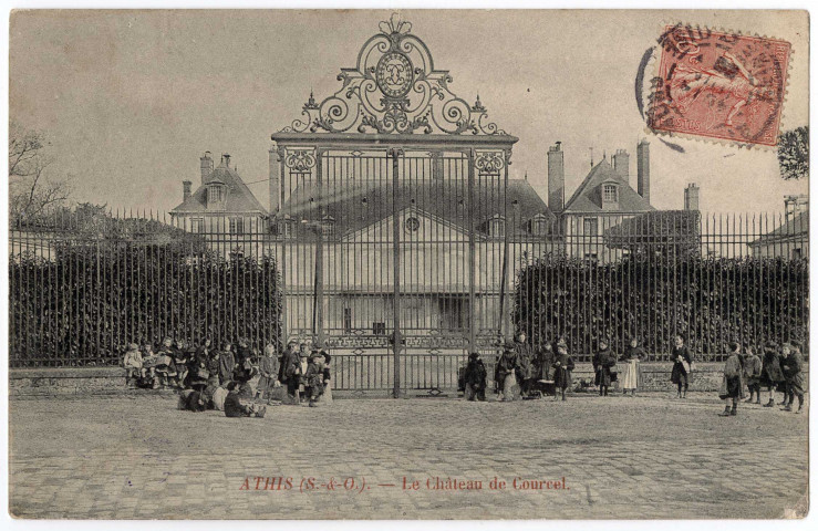 ATHIS-MONS. - Le château de Courcel, 1903, 7 lignes, 10 c, ad. 