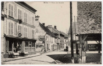 MILLY-LA-FORET. - Place du marché [Editeur Porquet, 1936, timbre à 40 centimes]. 
