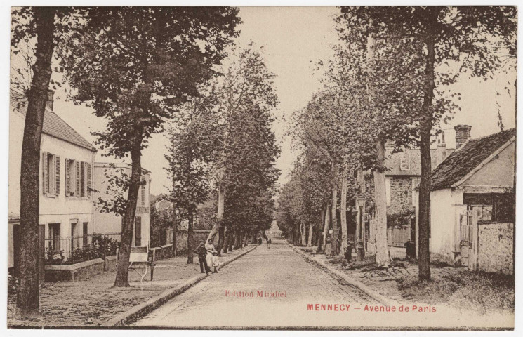 MENNECY. - Avenue de Paris [Editeur Mirabel , sépia]. 