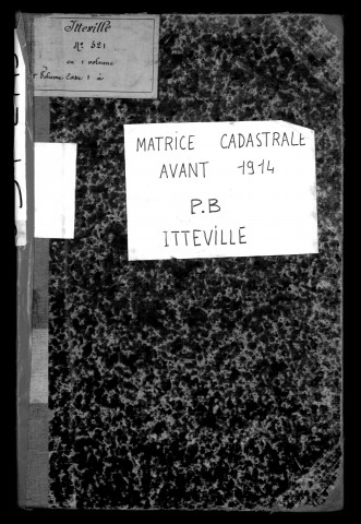 ITTEVILLE. - Matrice des propriétés bâties [cadastre rénové en 1968]. 
