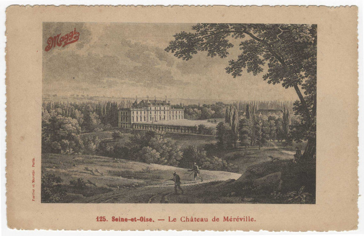 MEREVILLE. - Le château (d'après gravure ancienne) [Editeur Fortier et Marotte]. 