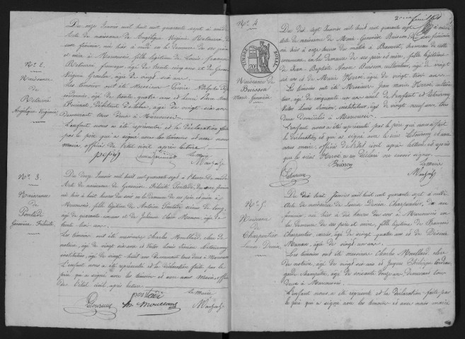 MARCOUSSIS. Naissances, mariages, décès : registre d'état civil (1847-1851). 